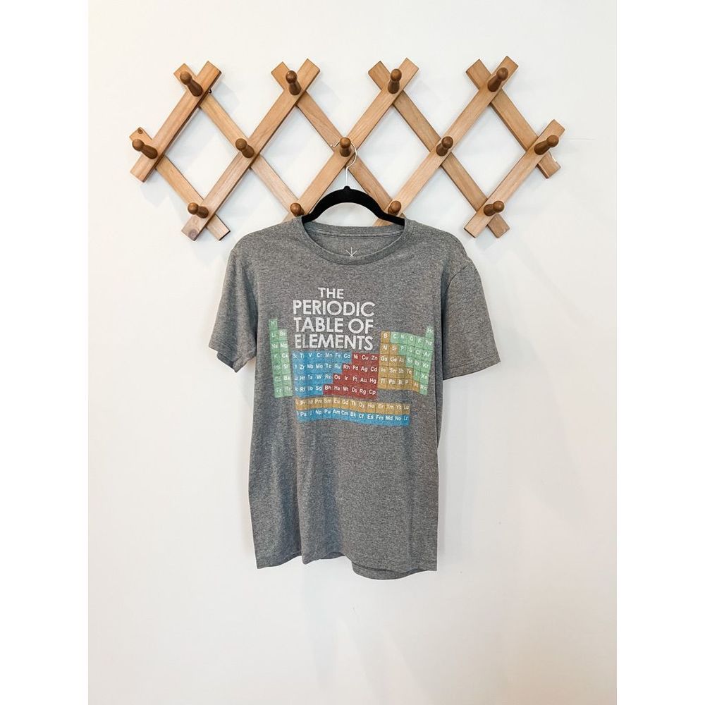 Gray Periodic Table Tshirt Size Small